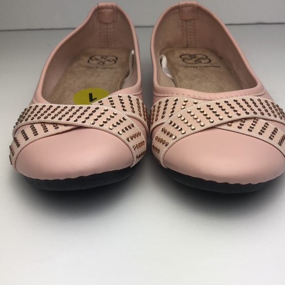 Last drop Daisy Fuentes girls ballet flats pink size 1 - Picture 4 of 9